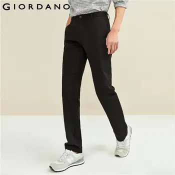  Giordano Bărbați Pantaloni Culoare Solidă la Mijlocul Naștere scăzut Pantaloni Zip Zbura Muli-Buzunar Monofazate Pantaloni Casual 01111063