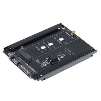  ALLOYSEED Black Metal Cazul B+M pentru M. 2 unitati solid state SSD de 2.5 SATA 6Gb/s, adaptor de card cu cabina de Socket m2 unitati solid state ssd sata adaptor