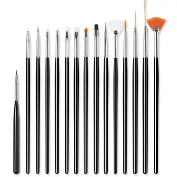  UV acrilic Unghii cu Gel Kit de Pensulă Roz Alb Dotting Pictura Pen Sculptură 15buc/set Perie Gel Manichiura Unghii Instrumente de Proiectare