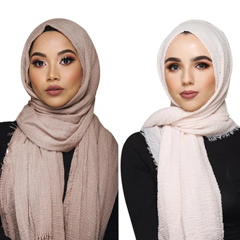  90*180Cm Musulman Mototoli Hijab pentru Femei Eșarfă de Musulmani Bumbac Moale Vălului Islamic Hijab Șaluri și Împachetări 2022 Noi