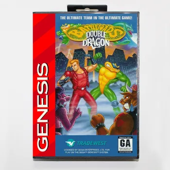  Noi pe 16 biți MD carte de joc - battletoads & double dragon cu cutie de vânzare cu Amănuntul Pentru Sega genesis sistem