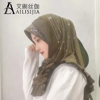  Cabină De Duș De Mireasă Musulmană Nunta Lady Cap Înfășurați Femei Hijab