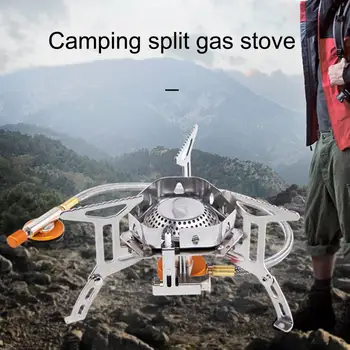  În aer liber, Aragaz Parbriz Portabil Anti-rugina Camping Arzător din Oțel Inoxidabil de Înaltă Duritate Camping Arzator de Gaz Echipament de Camping