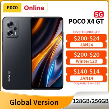  Versiune globală POCO X4 GT Smartphone Dimensity 8100 Octa Core 144Hz DotDisplay 67W Turbo de Încărcare 64MP Camera 5080mAh Baterie