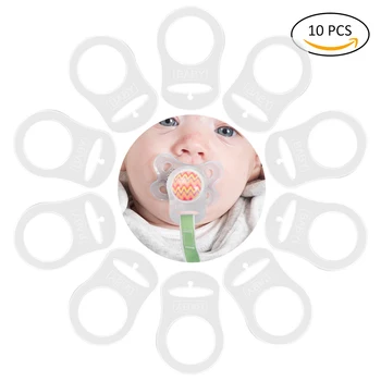  10 Buc Copil Manechin Suzeta Lanțuri Inel Titular Silicon Moale Clip Adaptor Butonul Stil Catarama de fixare pentru copil nou-născut accesorii
