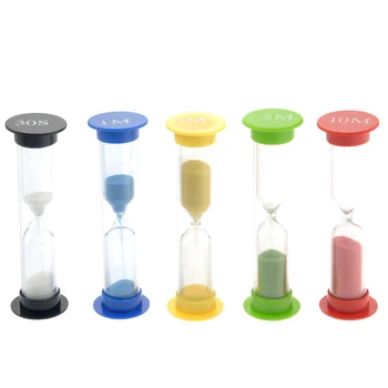  5pcs 30 secunde/1 minut /3minutes /5 minute /10 minute Colorate Clepsidra Clepsidra Ceas de Nisip Cronometre (Culoare Aleatorii)