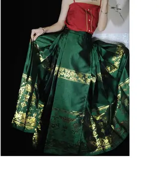  Fata de cal Fusta Hanfu Femei Rochie Brodate Fusta de zi cu Zi Stil Fata de Cal Ponei Fusta Tradițională Dinastiei Ming