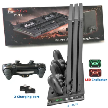  PS4 PRO Vertical Încărcător Stație de Andocare Cooler Pentru PS 4 Play Station 4 Joystick-ul de Răcire Suport de Încărcare Pentru Playstation 4 Jocuri Pro
