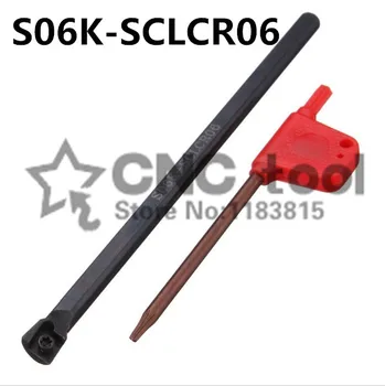  S06K-SCLCR06/ S06K-SCLCL06,6mm*100 plictisitor bar internă instrumente de cotitură șurub blocat mini strung suport instrument pentru CCMT 060204 insertii