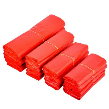  50pcs 9 Dimensiuni Roșu Efectueze Saci Sac de Cadouri cu Amănuntul, Supermarket Cumpărături Pungi de Plastic cu Maner Alimentare pentru Sac de Afaceri