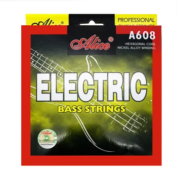  Alice A608 Electric Bass 4 String 5 Siruri De Caractere Hexagonale Set De Bază De Nichel Aliaj De Lichidare Bass Piese Accesorii