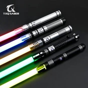  TXQSABER Grele Duel RGB Buna Swing Sabia 12 culori Metalice de Schimbare Mâner de Blocare Blaster cu Laser Jedi Sabia Jucarii Copii
