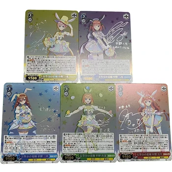  5Pcs/set Chintesența Quintuplets semnătura Carduri Flash Nakano Miku Nakano Nino Ichika Anime Colectare Card Cadou Jucarii