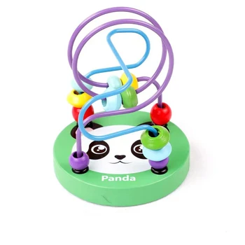  Copilul Montessori Matematica de Învățământ Jucărie din Lemn Colorat Mini Cercuri de Sârmă Șirag de mărgele Labirint Roller Coaster Abac Puzzle Jucării pentru Copii