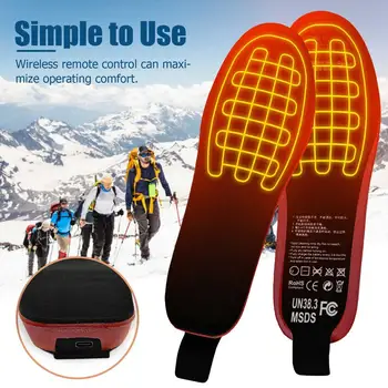  USB Încălzit Tălpi de Pantofi Picior Electrice de Încălzire Pad Picioarele Calde Ciorap Pad Mat de Iarnă Sport în aer liber, Încălzire Tălpi Unisex