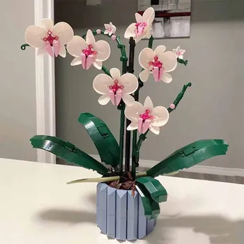  10311 Blocuri Set Mini Model Orhidee Ghiveci Creative Buchet de Flori de Idei Asamblate DIY Cărămizi Jucarii Educative pentru Copii