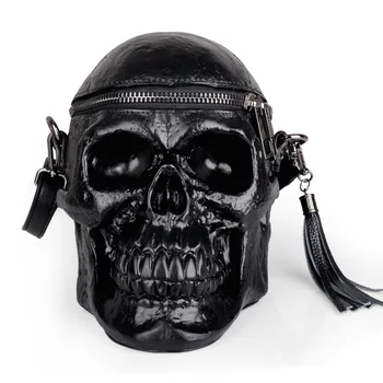  femei geanta 3D originalitate Amuzant simulare craniu Gel de Siliciu Găleată de Epocă Fermoar Solid Moale Saci de Umăr geanta Unisex