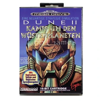  Dune 2, cu Cutie de 16 biți Sega MD Carte de Joc pentru Mega Drive pentru Geneza Video Console