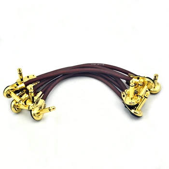  6 Pack Chitara Cabluri Patch Low-Profile Unghi Drept 1/4 Instrument de Cabluri pentru Pedale de Efect 21cm