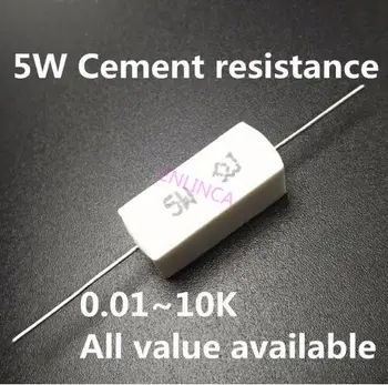  10buc valoarea totală 5W 5% Ciment Rezistor de Putere Rezistenta de 0,1 -10K 0.01 R 0.1 R 1R 10R 100R 0.22 0.33 0.5 1 2 8 10 15 100 1K 10K ohm