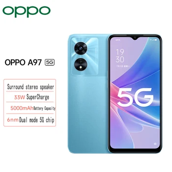  Original Oficial Noul OPPO A97 5G SmartPhone MTK Dimensity 810 6.58 inch 12G RAM 256 ROM 5000Mah 33W Încărcare Rapidă 48MP Android 12