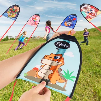 Copii Copii Degetul mare de Ejecție Zmeu de Desene animate Drăguț Mini Praștie Ațe Plaja Kite Ușor pentru a Acoperi Impermeabil Sporturi în aer liber, Jucării