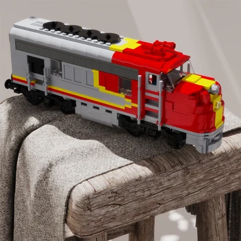  MOC Super Chief Trenuri Locomotive Blocuri Kit Santa Fe Grele de Pasageri de Cale Ferată Vehicul Cărămizi Jucarii pentru Copii