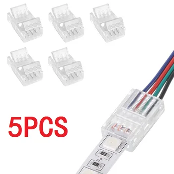  5pcs/lot 2pin 3pin 4pin Benzi LED Conector 8mm 10mm Pentru RGB 3528 5050 a CONDUS Lumina Benzi Fir de Conexiune