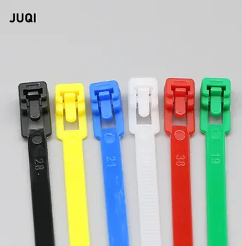  5x200mm 5x300mm Nailon Eliberabil Cablu Cravate Colorate 100buc material Plastic cu Auto-blocare Reutilizabile Folie de Legături BundleTies