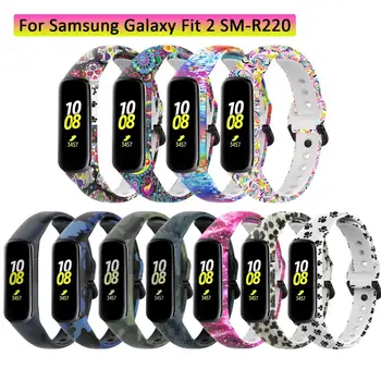  Moale Bratara Bratara Sport de Înlocuire Curea de Colorat din Silicon Pentru Samsung Galaxy Fit 2 SM-mărcile de oțel r220