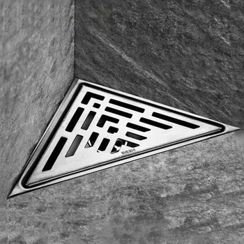  Triunghiul de Scurgere de Podea din Oțel Inoxidabil 304 de Bucătărie Baie Duș Deșeurilor Grătarele Filtru WC Apa Anti-miros Colț Sifoane de Pardoseala