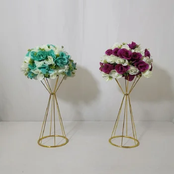  50CM Galvanizare Aur Vaze de Flori de Aur/ Alb Flori Standuri Metalice Drum Duce tort de Nunta Flori suport Pentru Partid Eveniment