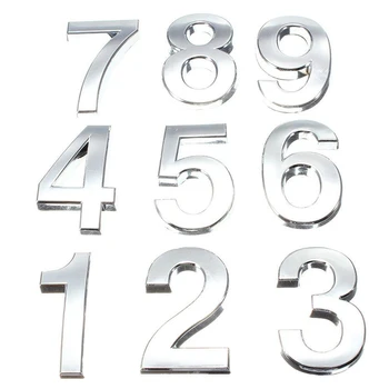  1 buc 3D Numeral Placa Usa Casei Sertar Semn de Placare Poarta Cifre de la 0 la 9 Plastic Număr Tag Hotel Casa Autocolant Adresa Ușa Eticheta