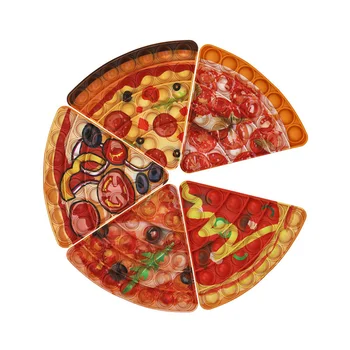  Realiste Alimente Pizza Pop Push Bubble Frământa Jucării Pentru Adulți De Relief De Stres Stoarce Jucărie Antistres Popt Moale Moale Jucărie Pentru Copii Cadouri