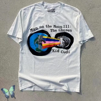  Supradimensionat CPFM Kid Cudi KANYE 3D Spuma de Imprimare T-shirt Barbati Femei Tricou Casual, de Vara