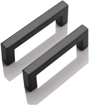  Negru mat Cabinet Mânere Stil European Pătrat din Oțel Inoxidabil Dulap Dulap de Bucătărie Butoane Sertar Mobilier trage Hardware