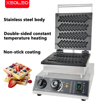  XEOLEO Comerciale Electric, Filtru de Vafe 4BUC Grâu Tip Waffle Mașină de 1600W Vafe de Luare a Mașinii