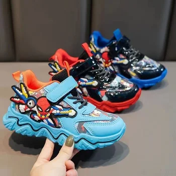  Primavara Toamna pentru Copii Pantofi Casual Băiat Adidas Desene animate Spiderman Fata care Rulează Anti-alunecos Sport Tenis Infantil Pantofi EUR26-37
