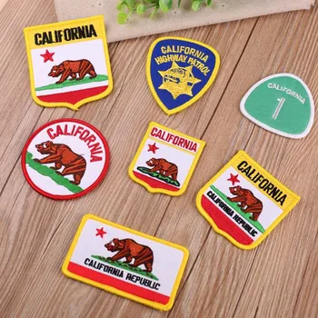  California Urs California Spiritul Totem Drapelul de Stat Simbol DIY Blugi Sac Capac Haine Accesorii de Îmbrăcăminte de Fier pe Patch-uri