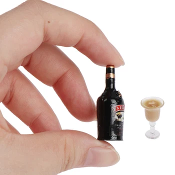  Noi Sosesc 1 Set Mini Sticle de Vin Model de casă de Păpuși în Miniatură 1:12 pentru Papusa Casa Decor