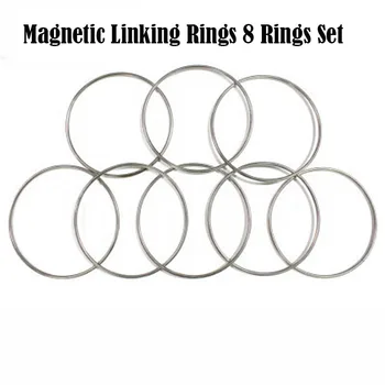  Magnetic Leagă Inel 8 Opt Inele Set - Dimensiune Mare (Dia. 30 cm,din Oțel Inoxidabil) Trucuri de Magie de Scena, Iluzii Pusti de elemente de Recuzită de joc Distractiv