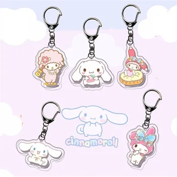  4Cm Cinnamoroll Kuromi Sanrio Hello Kitty Kuromi Melodia Mea Acrilice Cheie Lanț Lucios Transparent Boutique Fata Cadou