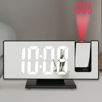  LED Digital Ceas cu Alarmă Oglindă Mare Ceas de Masă Electronice Ceasuri pentru Desktop Timp Proiector Amânare Ceasuri Ceas de Noptiera Pentru Acasă