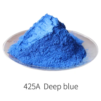  #425A Albastru Perla Pigment Pulbere DIY Vopsea Colorant pentru Decorarea Unghiilor Săpun Vopsire Auto de Arte Meserii 100g Mineral Pudră de Mică