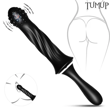  Mână a avut Loc Vagin Vibrator pentru Femei Butt Plug Stimulator Clitoridian Silicon Moale Anal Plug G-spot Stimulator Jucarii Sexuale de Cuplu