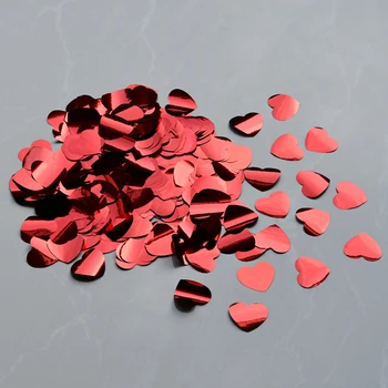  Inima rosie Confetti 200 g per lot de 30 mm Metalic Sclipici Folie, Confetti Inima Paiete pentru Diy Nunta, Baloane Petrecere Deco