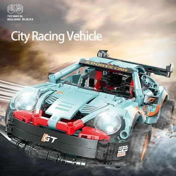  Celebrul GT Racing Tehnice Model Auto Bloc MOC Viteza Oraș Expert Racer Vehicul Cărămizi Ziua Jucarii Baieti Copii Cadouri