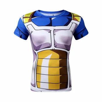  Anime Dragon Ball T-shirt Goku, Vegeta Saiyan Bărbați cu Mânecă Scurtă T-shirt Dragon Ball Pentru Îmbrăcăminte Uscare Rapidă Respirabil de Sus