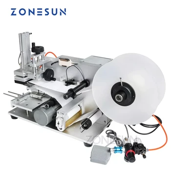  ZONESUN LT-60 Semi-Automate Pneumatice Plat, Mașină de Etichetare Medicamente Sticla de Etichetare Mașină Stick Marca Etichetare