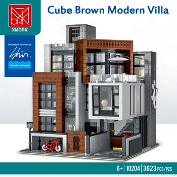  MOC-87366 Vilă Modernă Blocuri Model Compatibil cu Lego Street View Modular Arhitectura Orasului Cărămizi de Jucărie pentru Băieți Cadou